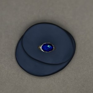 Comet Ring in Lapis