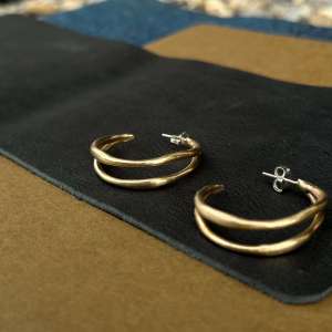 Organic Double Hoops